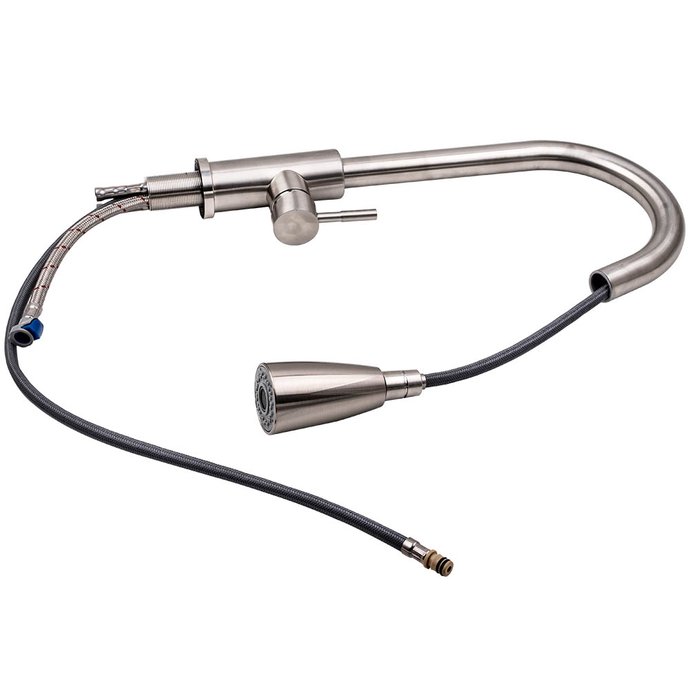 Küche 360 ° Swivel Pull Down aus gebürstetem Nickel-Waschbecken