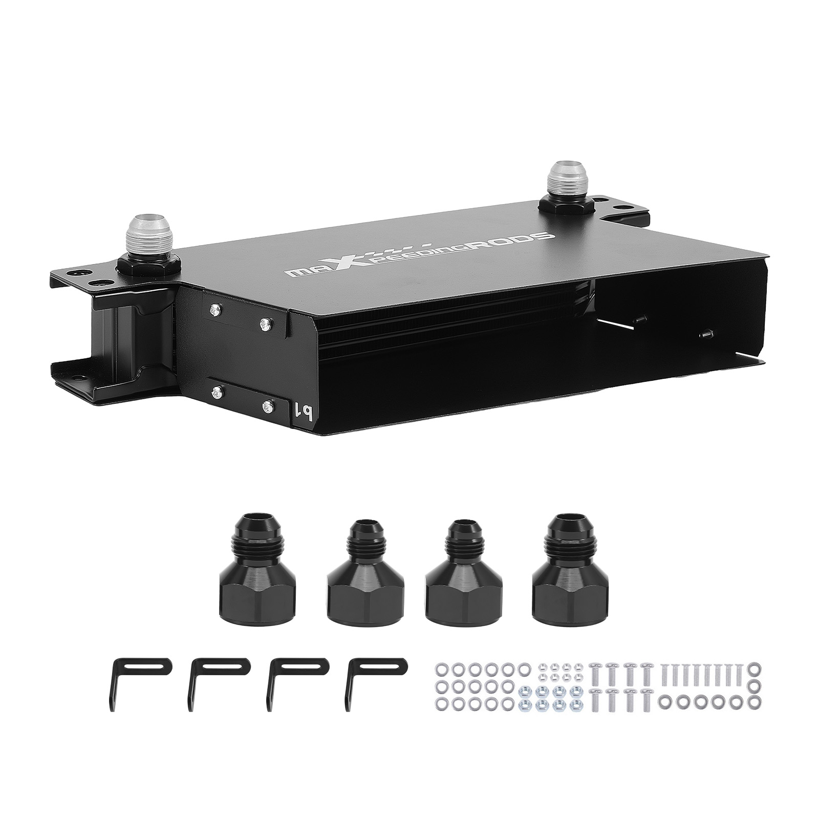 Kit Radiatore Olio 7 Righe Universale AN-10 con Deflettore Aria Alluminio Auto