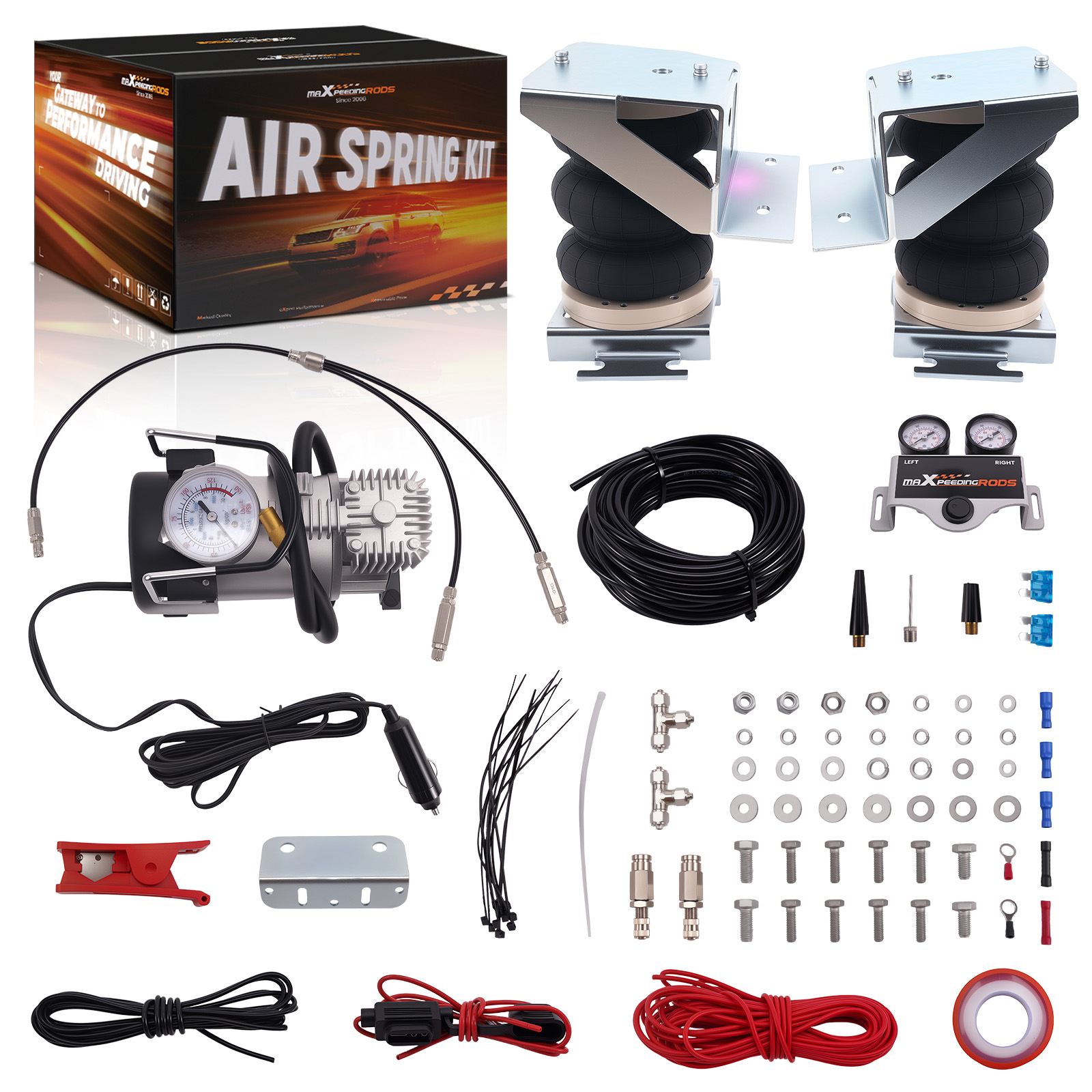 Kit Sospensioni Pneumatiche + Doppio manometri For Iveco Daily 35S 35L 2014-