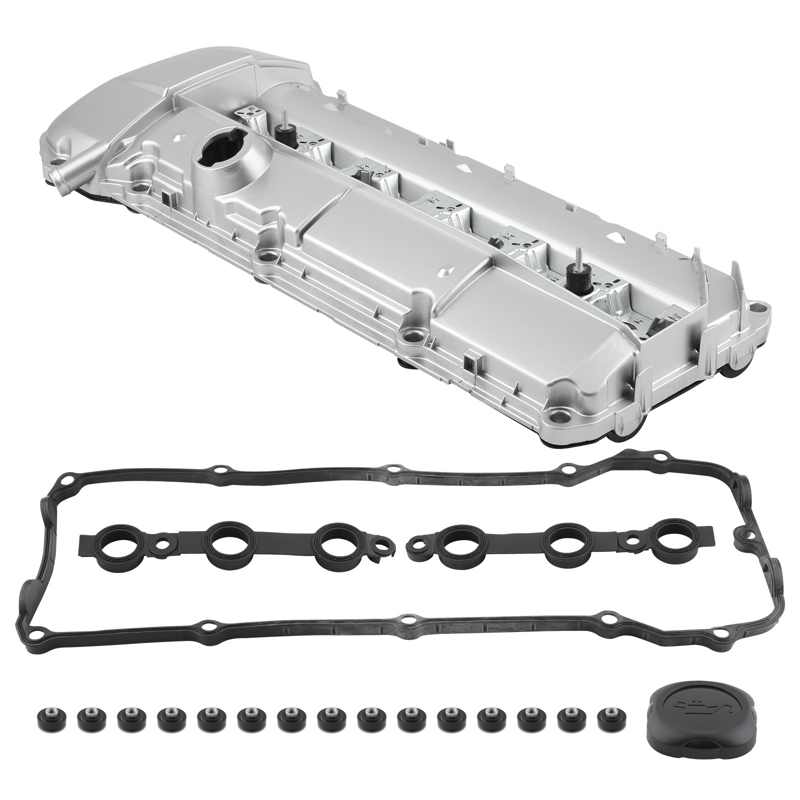 Aluminum Valve Cover w/ Gasket & Bolts for BMW E46 E39 325XI 330CI 330I M52 M54