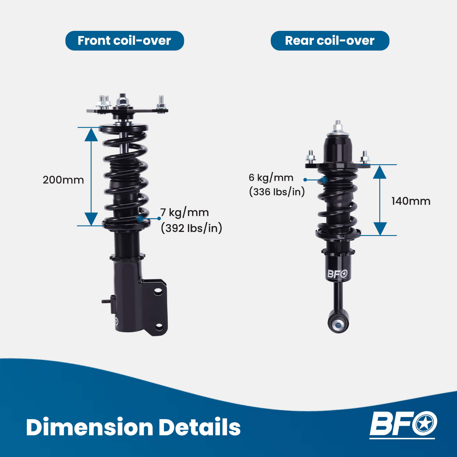 BFO Coilovers Suspension Struts Kit FOR MITSUBISHI LANCER
